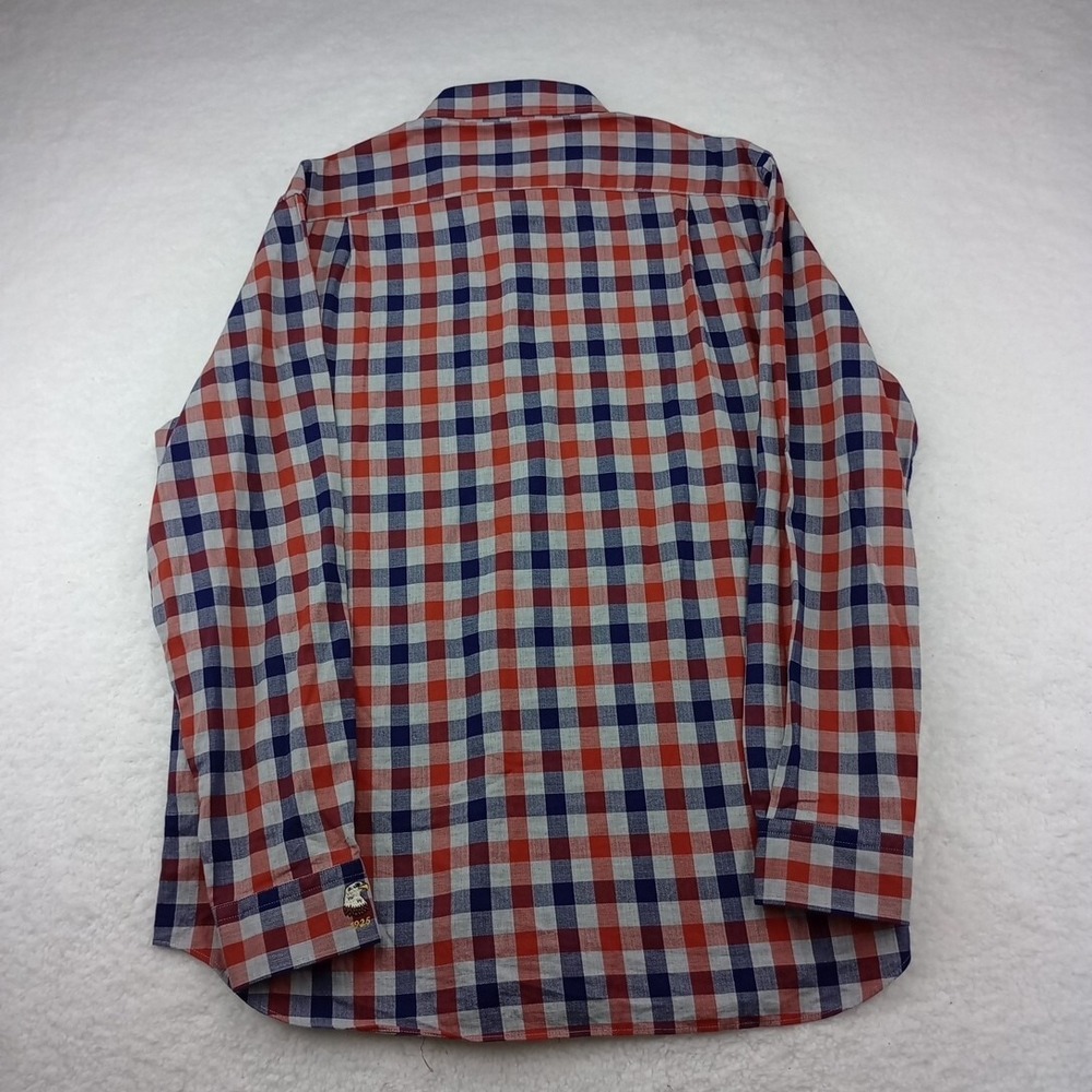 Bobby Jones Collection Mens Golf Button Down Size XL Red Grey Blue Plaid - Picture 8 of 9